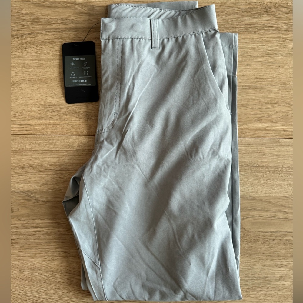 Men's Fabletics The Only Pant Beige 4-Way Stretch Size S